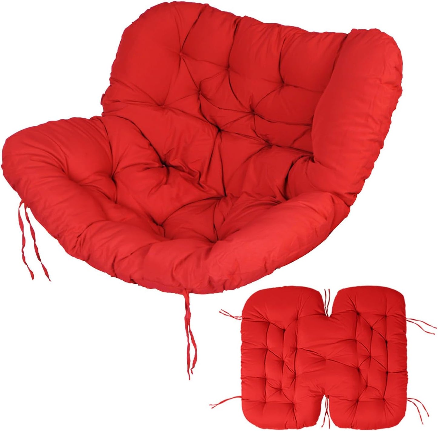 Outdoor Papasan Chair Cushion, 6.3in Rocking Chairs Cushion, Waterproof Patio Egg Chair Cushions for Indoor Outdoor Garden, Porch, Balcony (Light Gray)