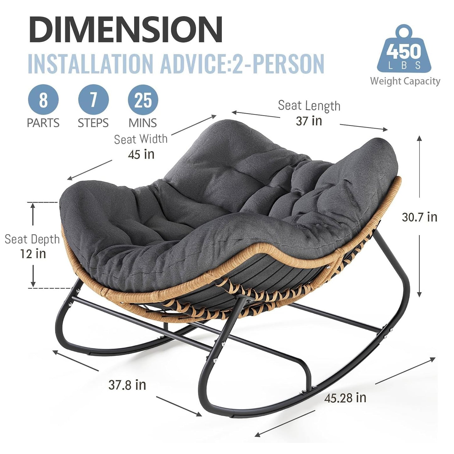 2026 Cloud-Comfort™ Rocking Papasan Chair - Anniversary Limited Edition