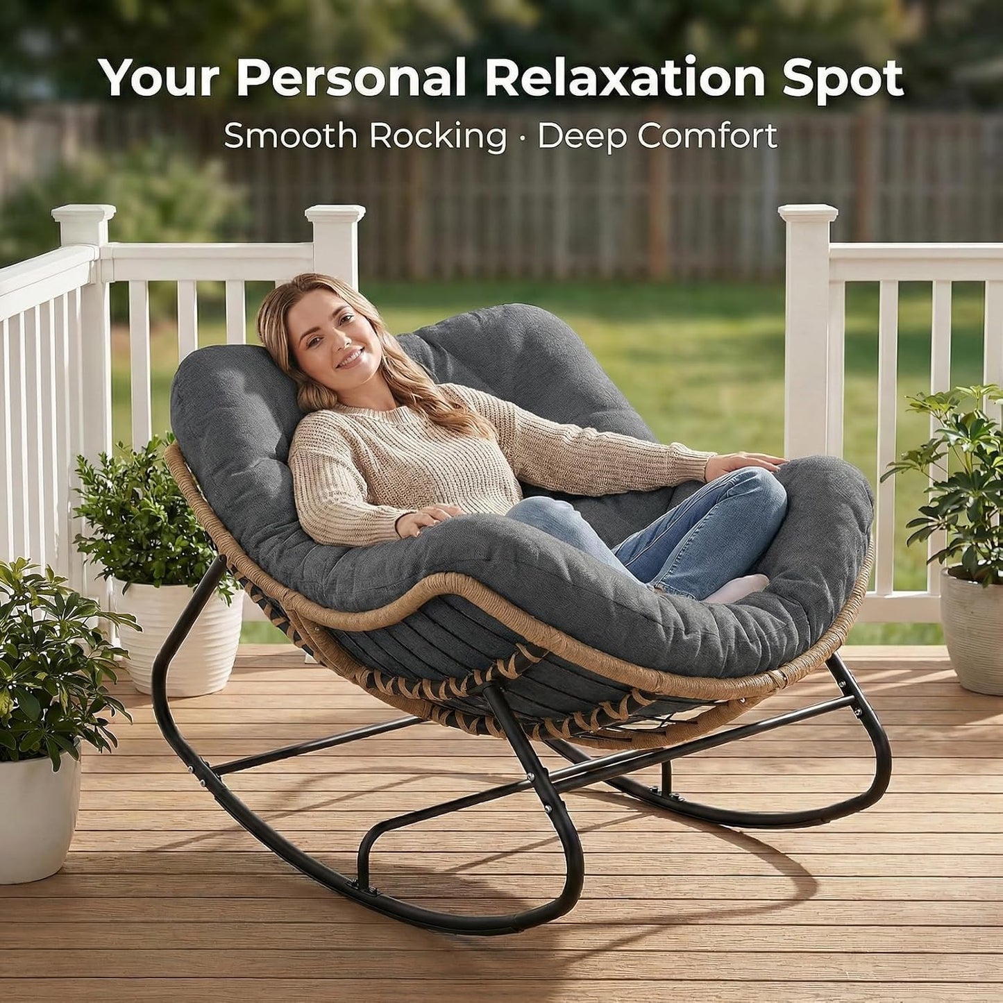 2026 Cloud-Comfort™ Rocking Papasan Chair - Anniversary Limited Edition